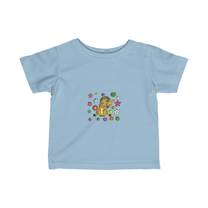 Cute Colourful Cartoon Giraffe-Infant Fine Jersey Tee-My Bright Side Clothing