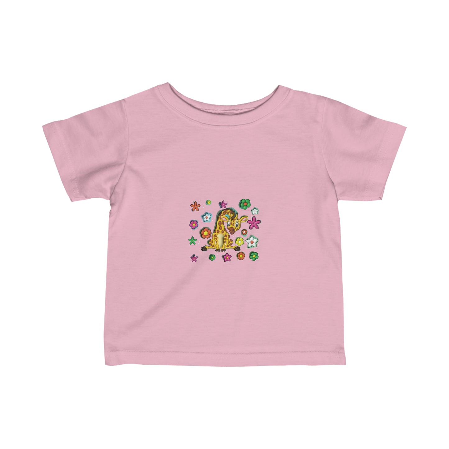 Cute Colourful Cartoon Giraffe-Infant Fine Jersey Tee-My Bright Side Clothing