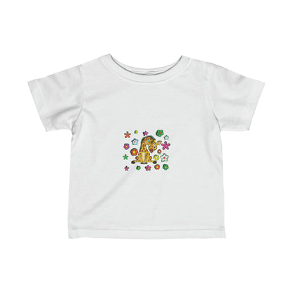 Cute Colourful Cartoon Giraffe-Infant Fine Jersey Tee-My Bright Side Clothing