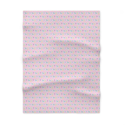 Cute Pastel Pink Butterfly Pattern Soft Fleece Baby Blanket-My Bright Side Clothing