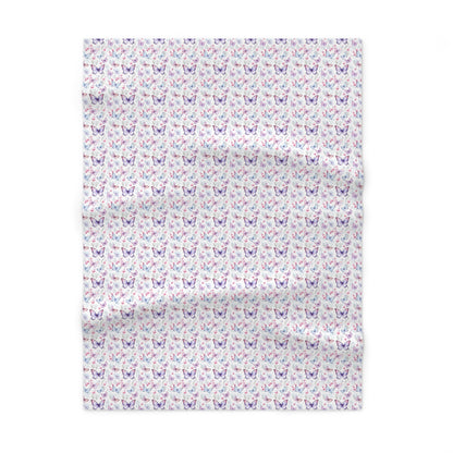 Beautiful Pastel Purple Pattern Soft Fleece Baby Blanket--My Bright S|ode Clothing