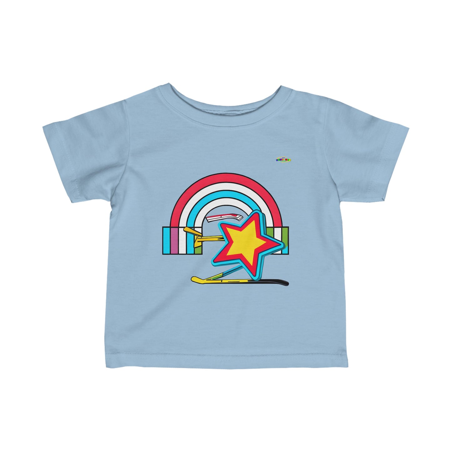 Rainbow Sports Star Logo Infant Fine Jersey Tee-MyBrightSideClothing