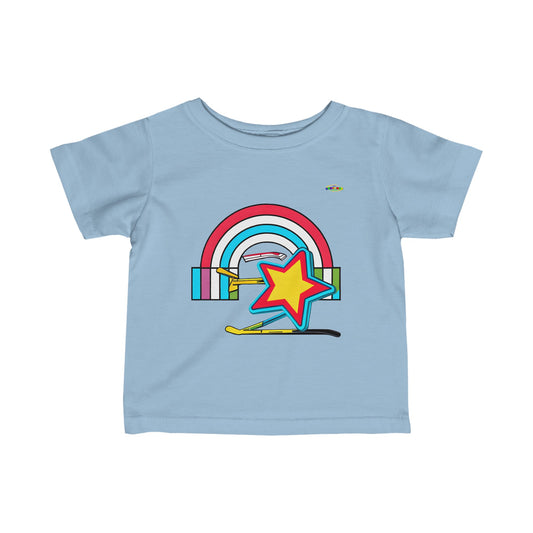 Rainbow Sports Star Logo Infant Fine Jersey Tee-MyBrightSideClothing