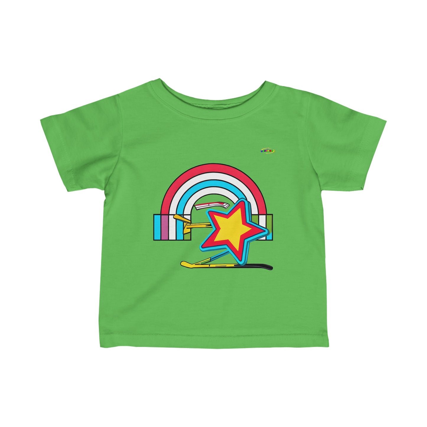 Rainbow Sports Star Logo Infant Fine Jersey Tee-MyBrightSideClothing