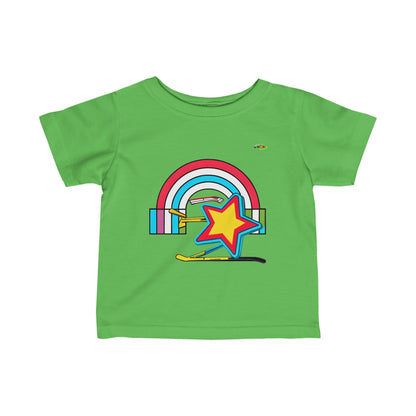 Rainbow Sports Star Logo Infant Fine Jersey Tee-MyBrightSideClothing