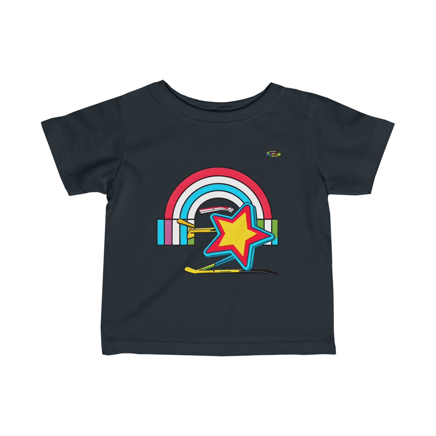 Rainbow Sports Star Logo Infant Fine Jersey Tee-MyBrightSideClothing