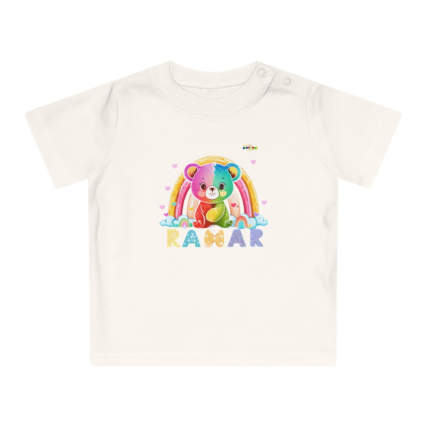 Cute Rainbow Teddy Bear Baby T-Shirt--My Bright Side Clothing