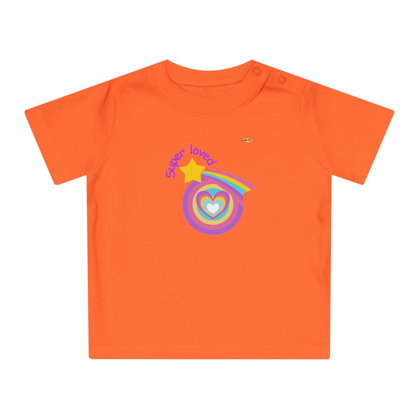 Cute Super Loved Rainbow Star Logo Baby T-Shirt-My Bright Side Clothing