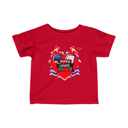 Super Loved Super Hero Heart Logo Infant Fine Jersey Tee-My Bright Side Clothing