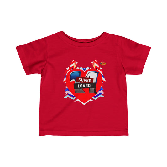 Super Loved Super Hero Heart Logo Infant Fine Jersey Tee-My Bright Side Clothing