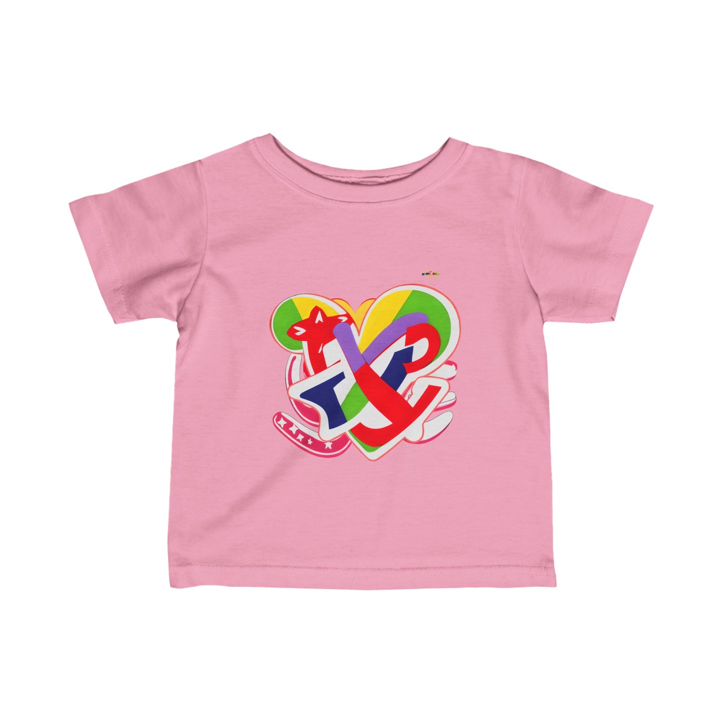 Cute Rainbow Heart Infant Fine Jersey Tee  -My Bright Side Clothing