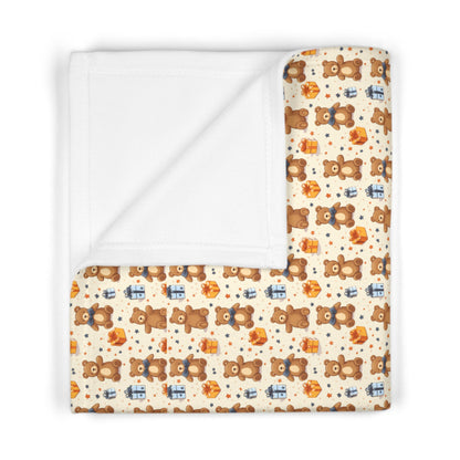 Cute Teddy Bear Pattern Soft Fleece Baby Blanket--My Bright Side Clothing