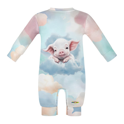 Cute little piglet and Cloud Pattern Baby Romper-My Bright Side Clothing