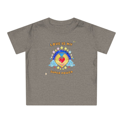 Love is My Super Power Rainbow and Heart Graphic Baby T-Shirt-My Bright Side Clothing