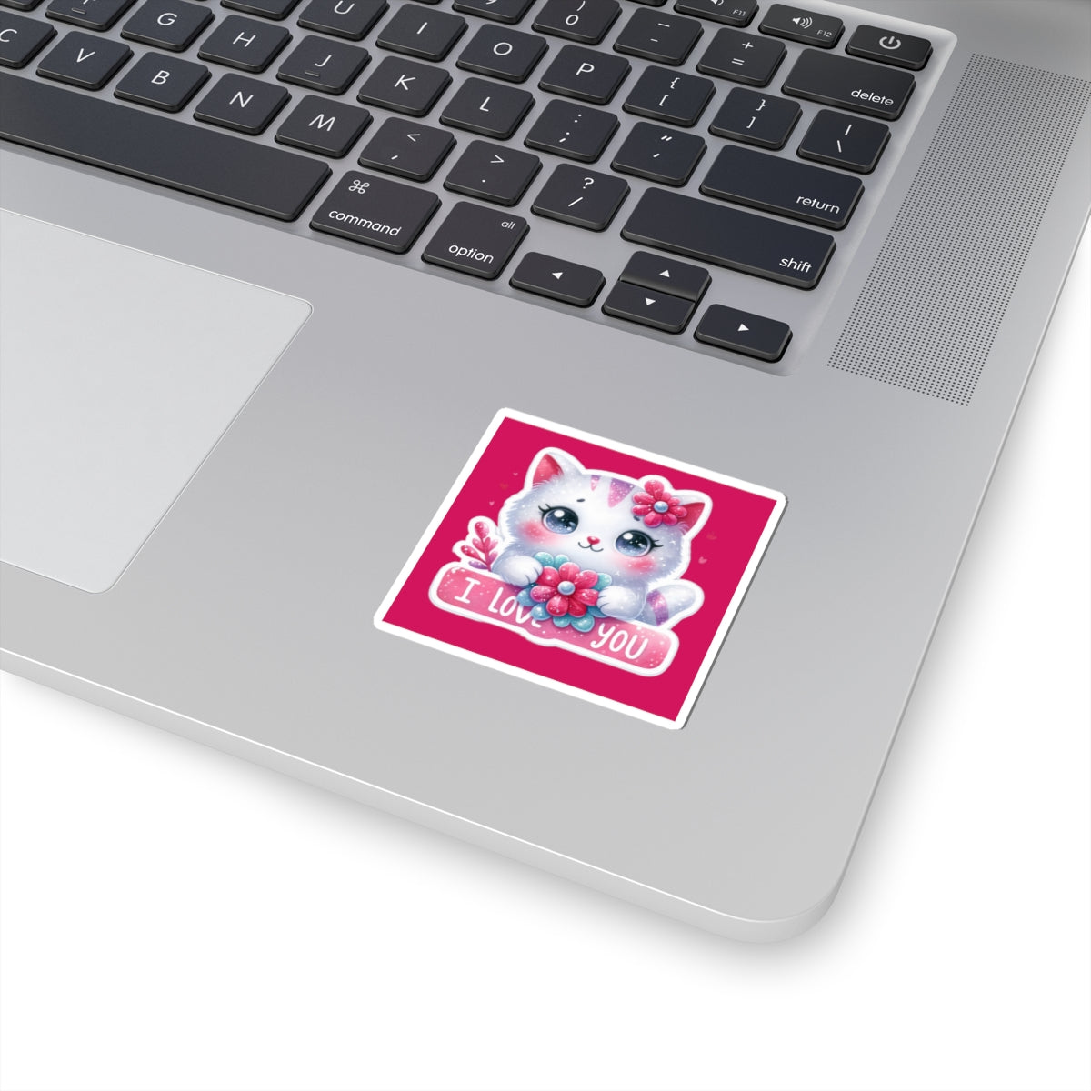 Cute and Sweet Happy Valentines Kitten-Kiss-Cut Sticker-My Bright Side Clothing