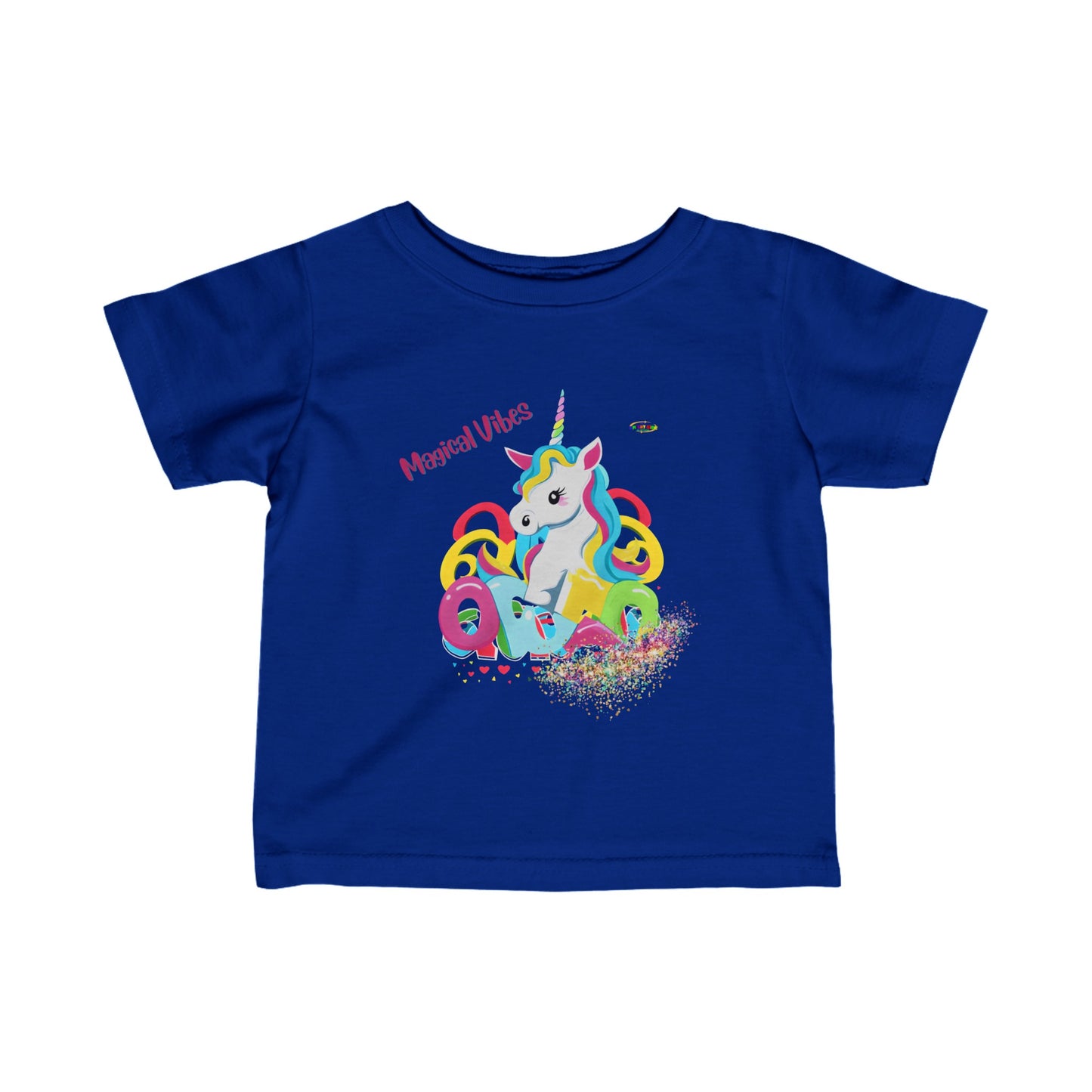 Cute Unicorn Graphic Infant Fine Jersey Tee-My Bright Side Clothing