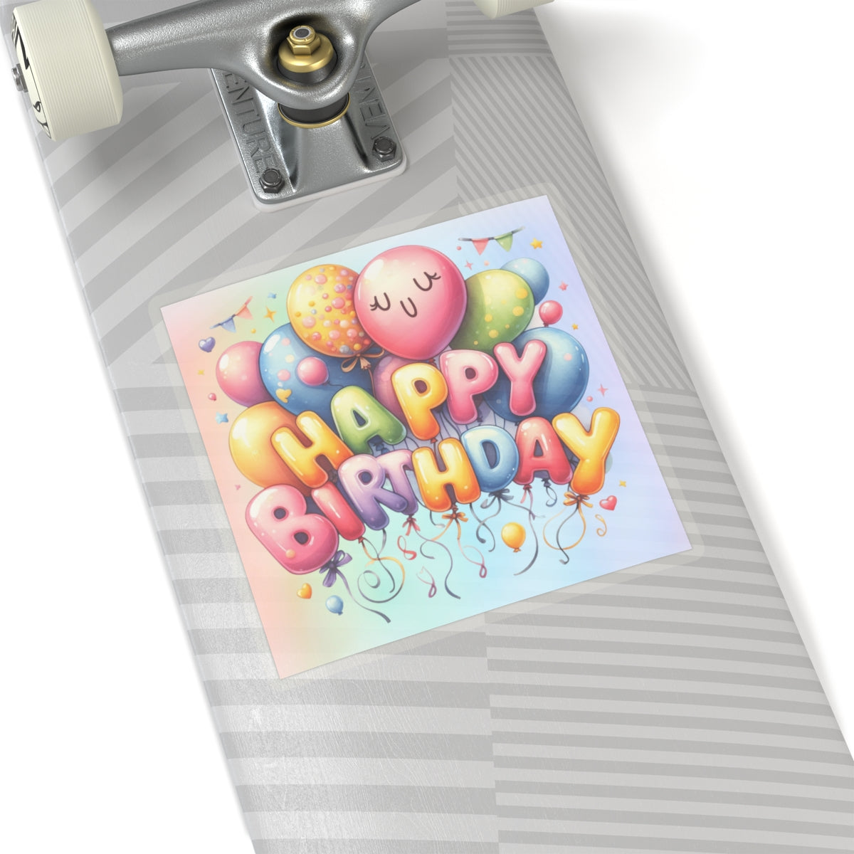 Cute Balloon  Happy Birthday Kiss-Cut Sticker-My Bright Side Clothing