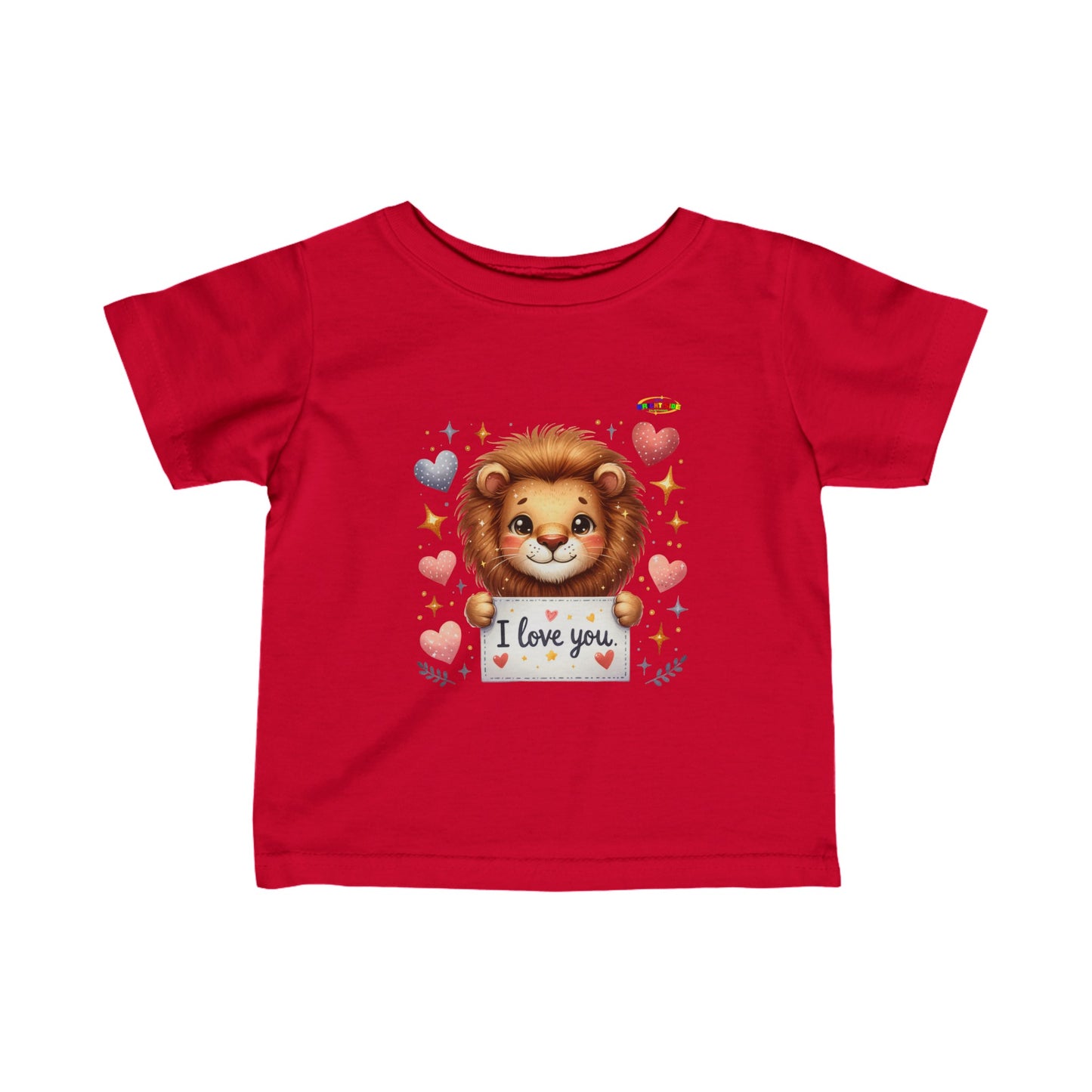 Cute Cute I Love You Lion Infant Fine Jersey Tee-My Bright Side Clothing