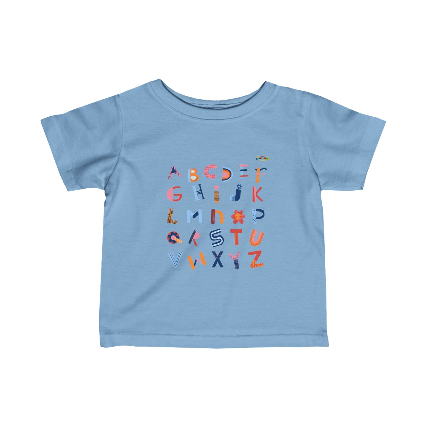 Alphabet Graphic Infant Fine Jersey Tee-My Bright Side Clothing