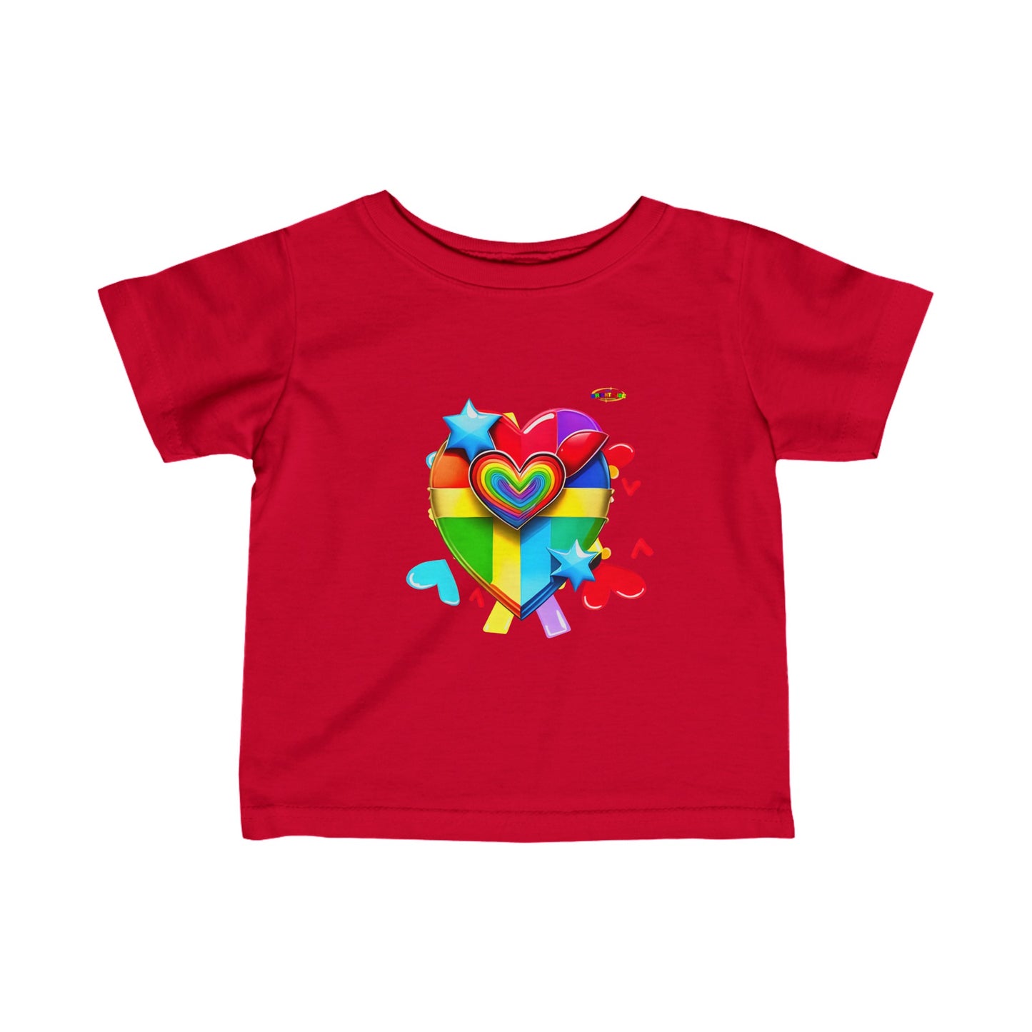 Cute Rainbow Super star Heart Logo Infant Fine Jersey Tee-My Bright Side Clothing