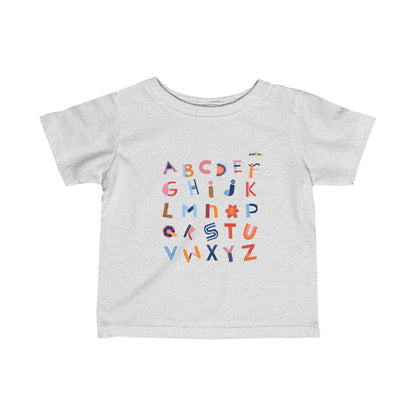 Alphabet Graphic Infant Fine Jersey Tee-My Bright Side Clothing