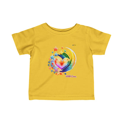 Cute With Love, Rainbow Heart Infant Fine Jersey Tee  -My Bright Side Clothing