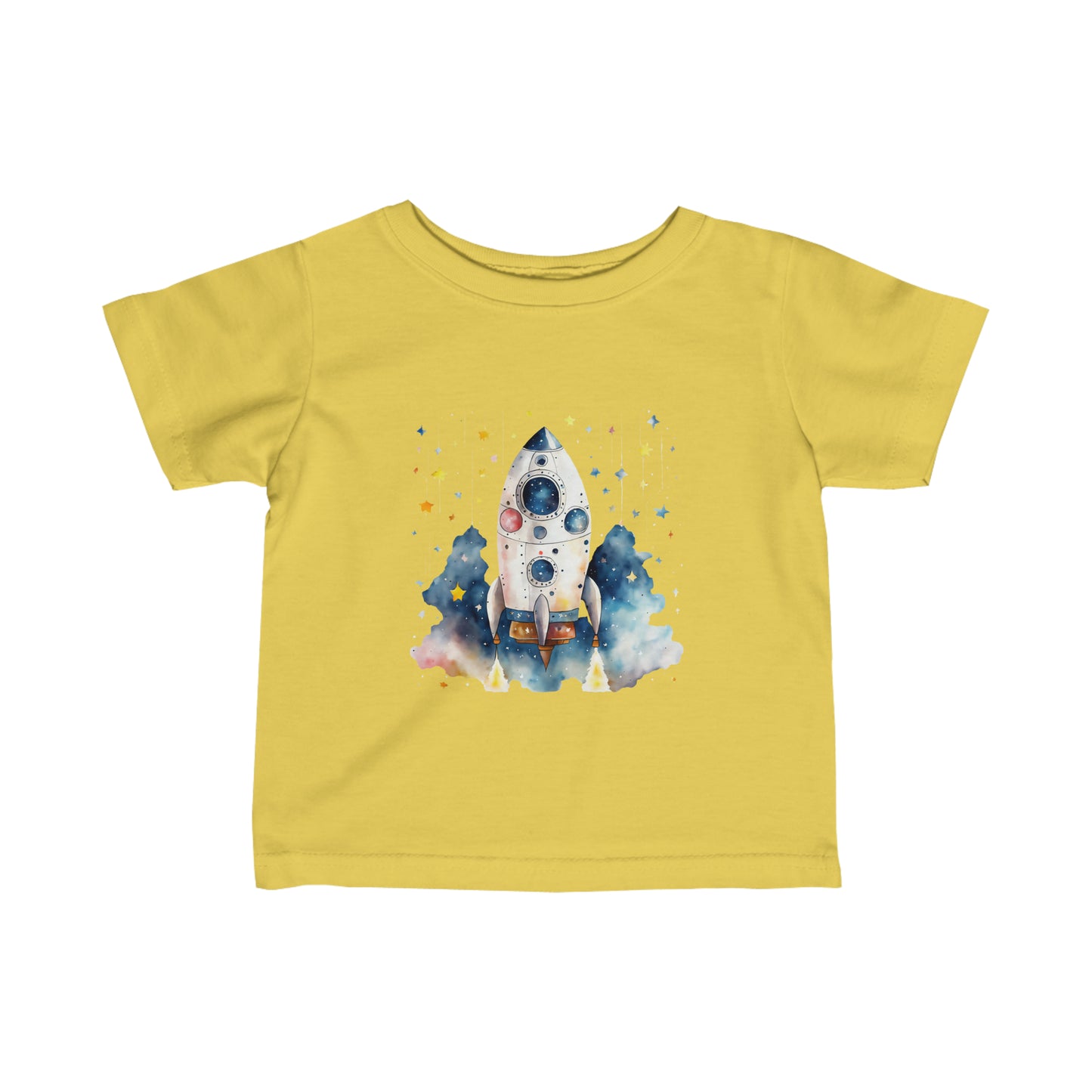 Cute Rocket Ship Infant Fine Jersey Tee-My Bright Side Clothing