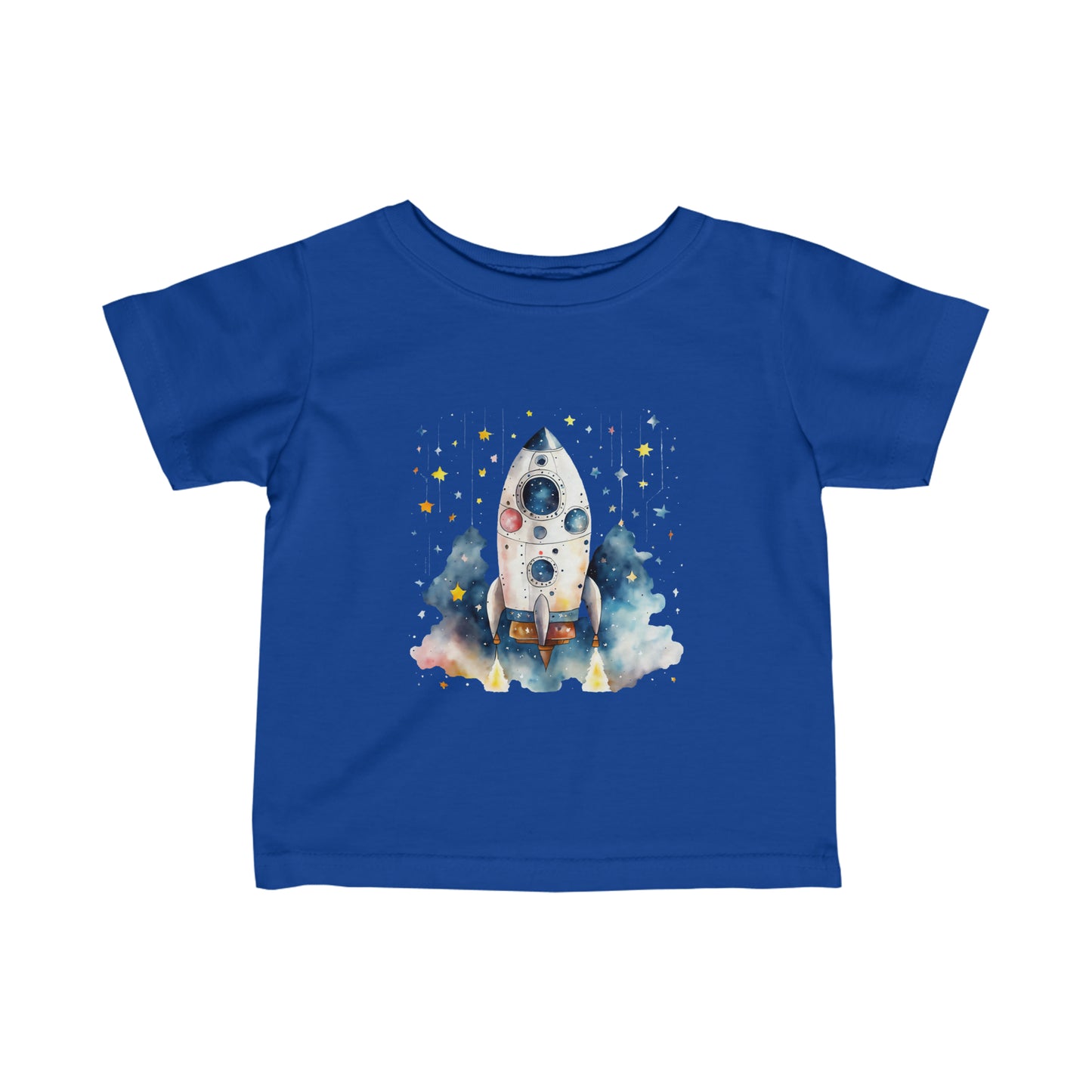 Cute Rocket Ship Infant Fine Jersey Tee-My Bright Side Clothing