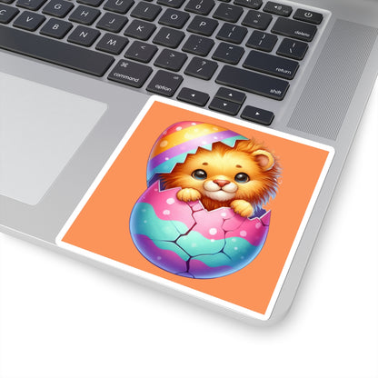 Cute and Sweet Little Tiger Easter Egg -Kiss-Cut Sticker-My Bright Side Clothing