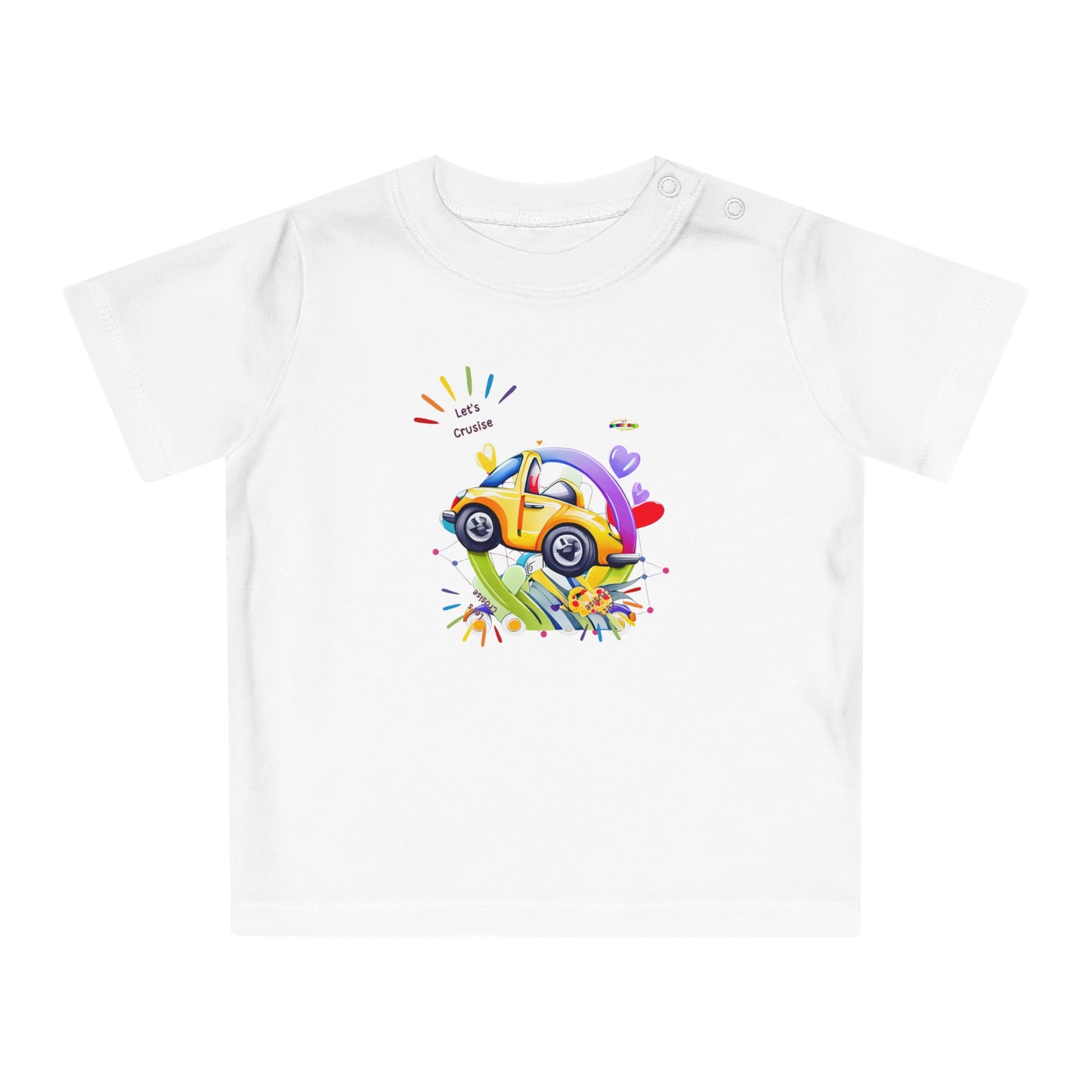 Cute Lets Cruise Car Graphic Baby T-Shirt-My Bright Side Clothing