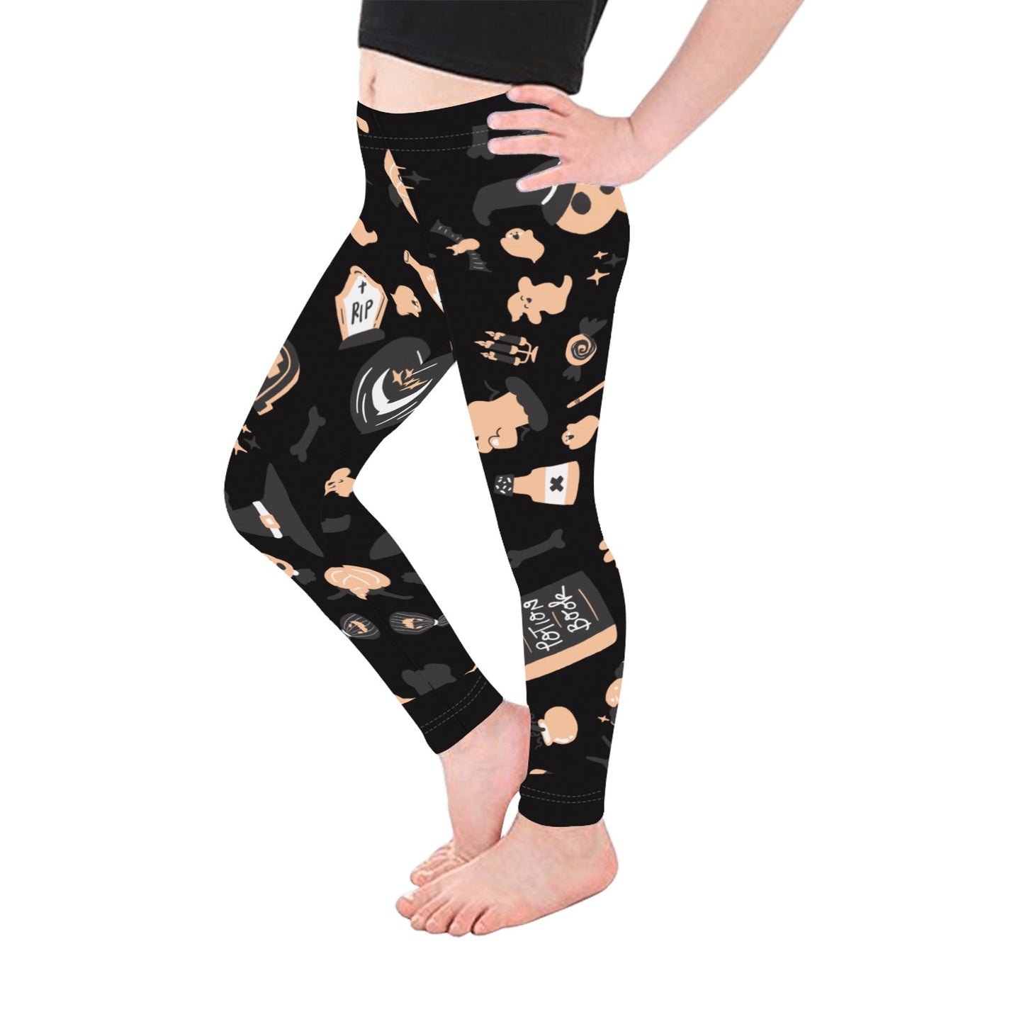 All-Over Print Girls Halloween Pattern Leggings - Limited Edition