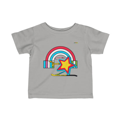 Rainbow Sports Star Logo Infant Fine Jersey Tee-MyBrightSideClothing