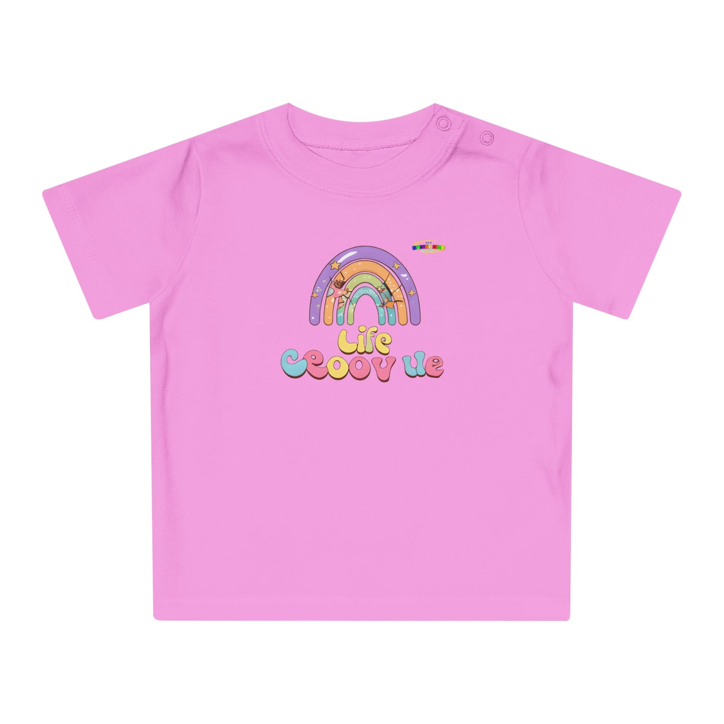 Cute Groovin Life Rainbow Logo Baby T-Shirt -MyBrightSideClothing