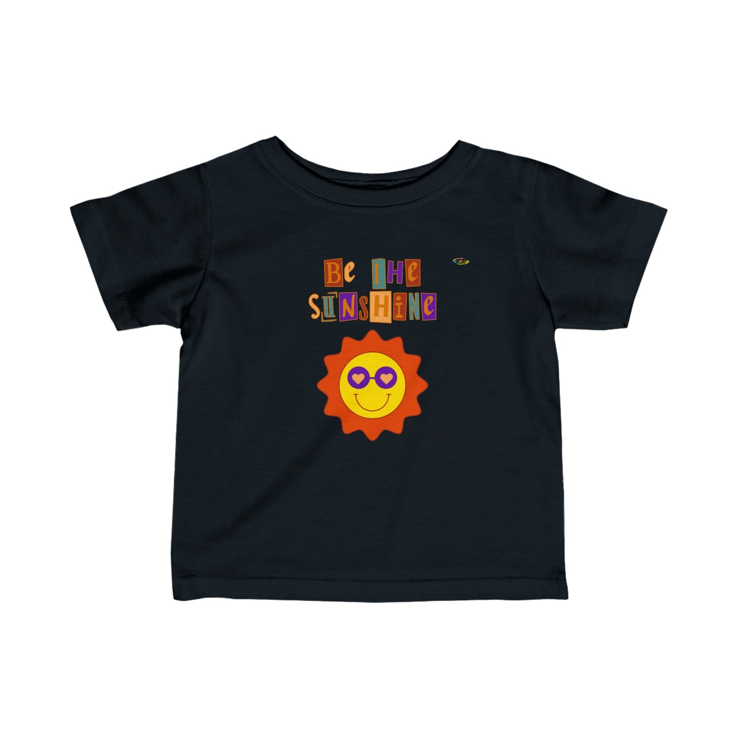 Cute e the Sunshine logo Infant Fine Jersey Tee-My Bright Side Clothing