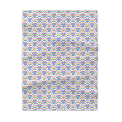 Rainbow Heart Pattern Soft Fleece Baby Blanket-My Bright Side Clothing