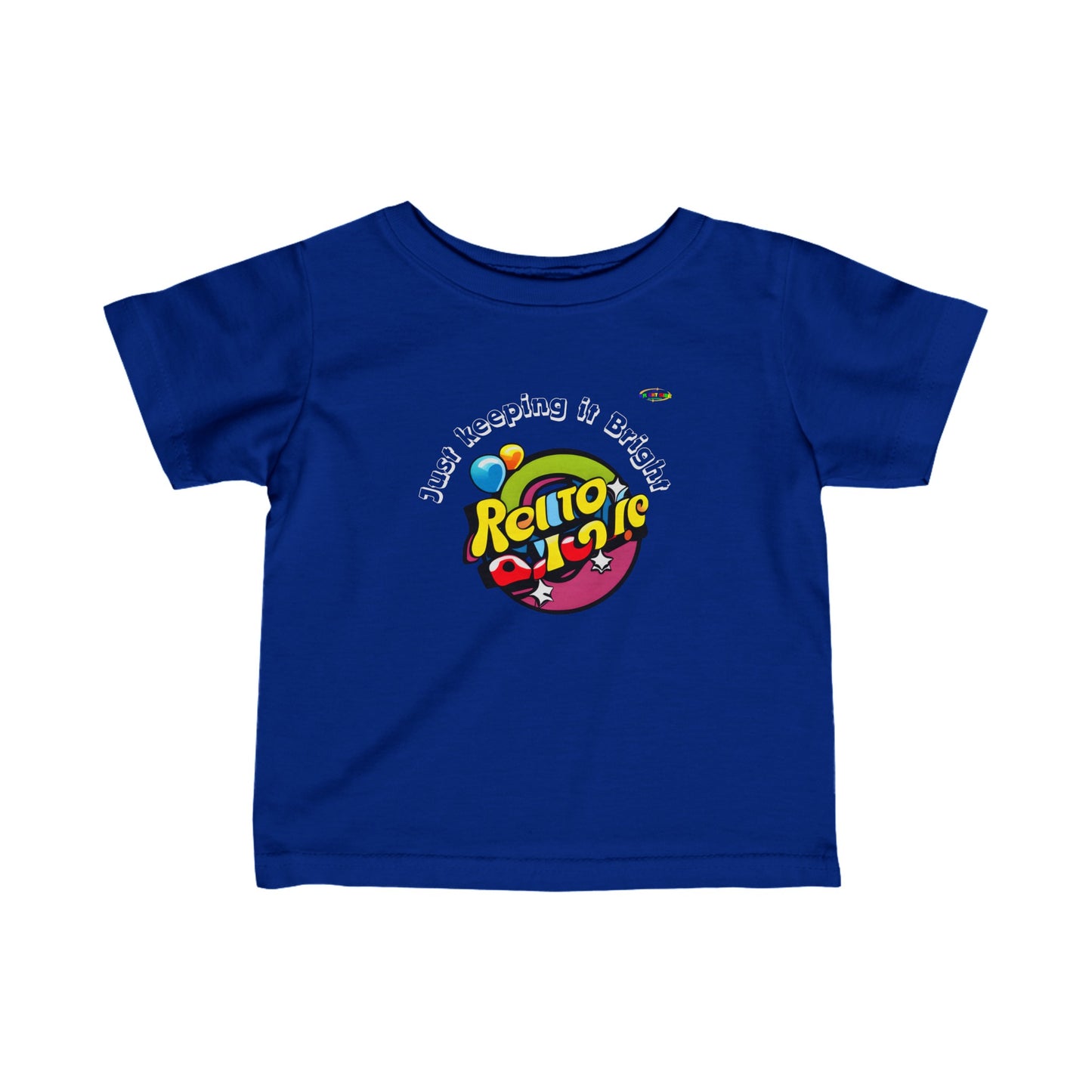 Cute keeping it Bright Rainbow Logo Infant Fine Jersey Tee-My Bright Side Clothing