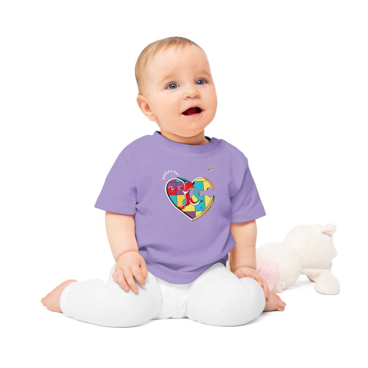 Cute Rainbow Heart Logo Baby T-Shirt-My Bright Side Clothing