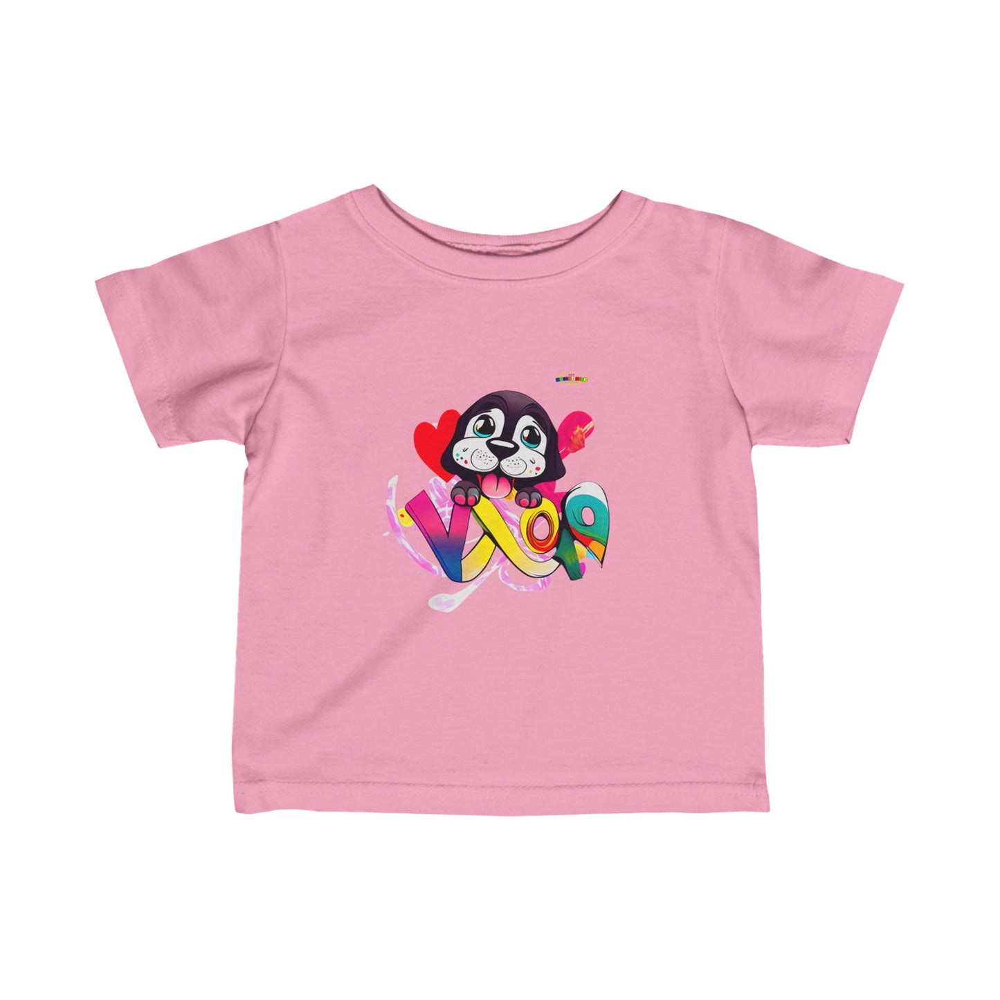 Cute Puppy Love Graphic Infant Fine Jersey Tee-My Bright Side Clothing