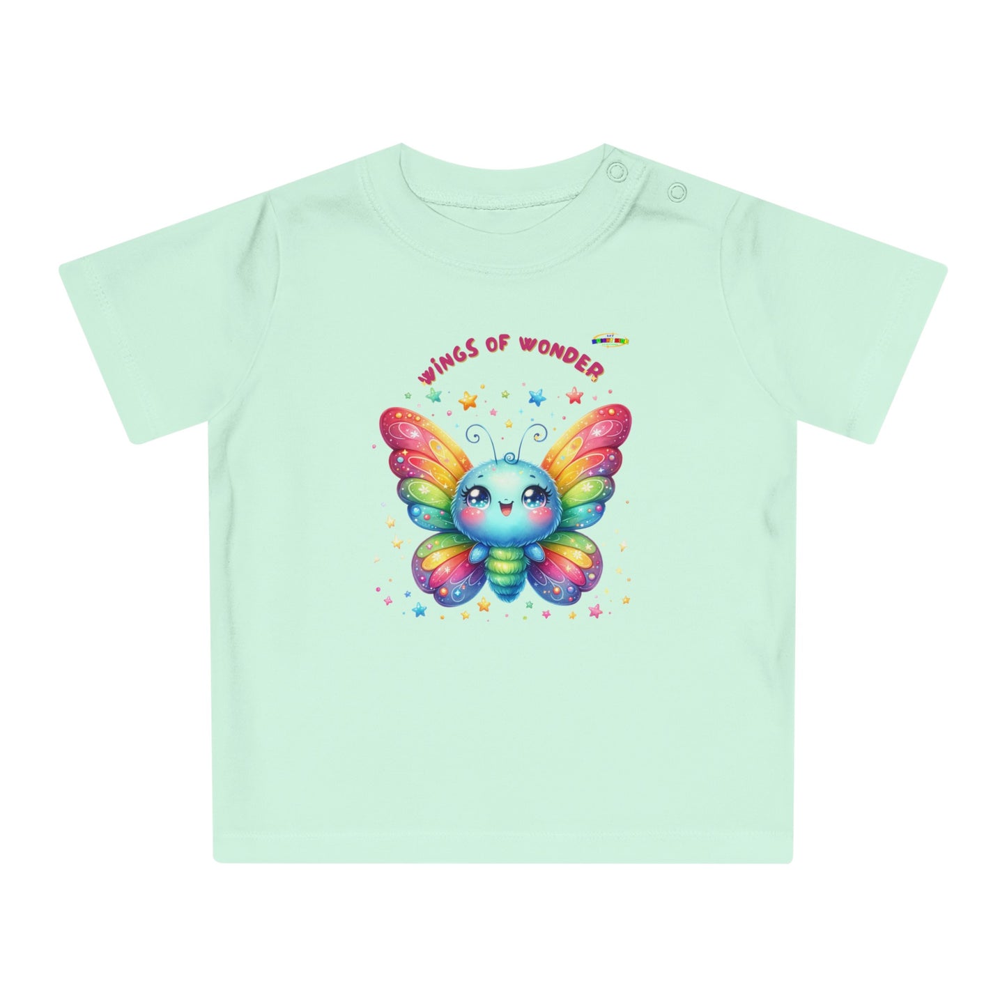 Cute Rainbow Baby Butterfly Graphic Baby T-Shirt--My Bright Side Clothing