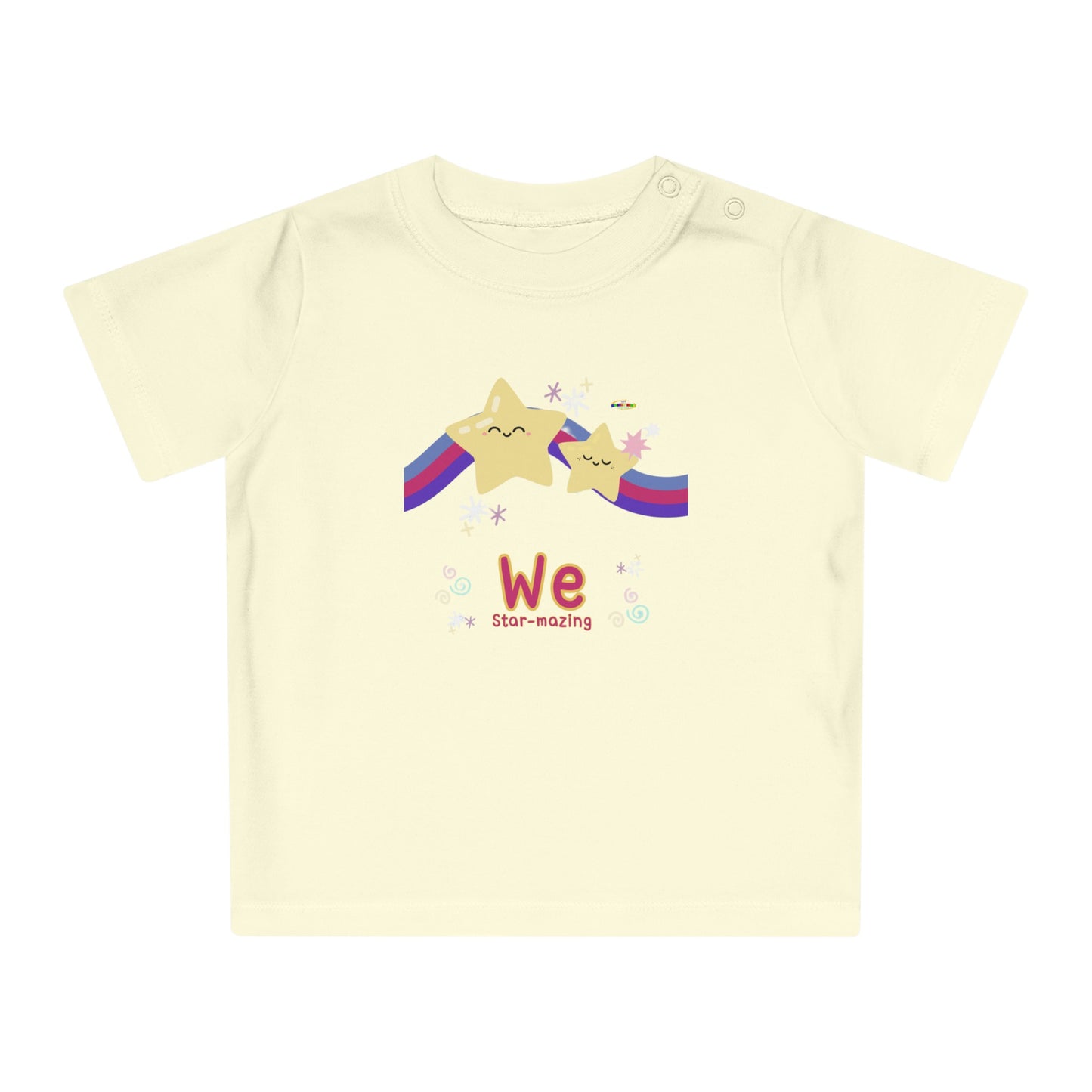 Cute We are Star-mazing rainbow star Graphic Baby T-Shirt-My Bright Side Clothing