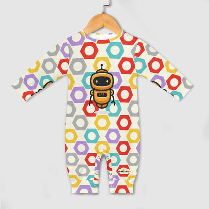 Cute Robots Pattern Baby Romper-My Bright Side Clothing