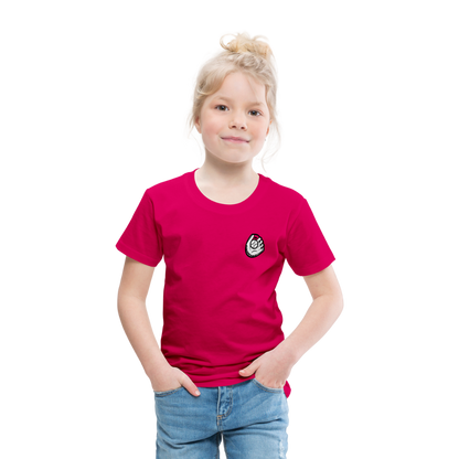 Toddler Premium T-Shirt Baseball & Gloves - dark pink