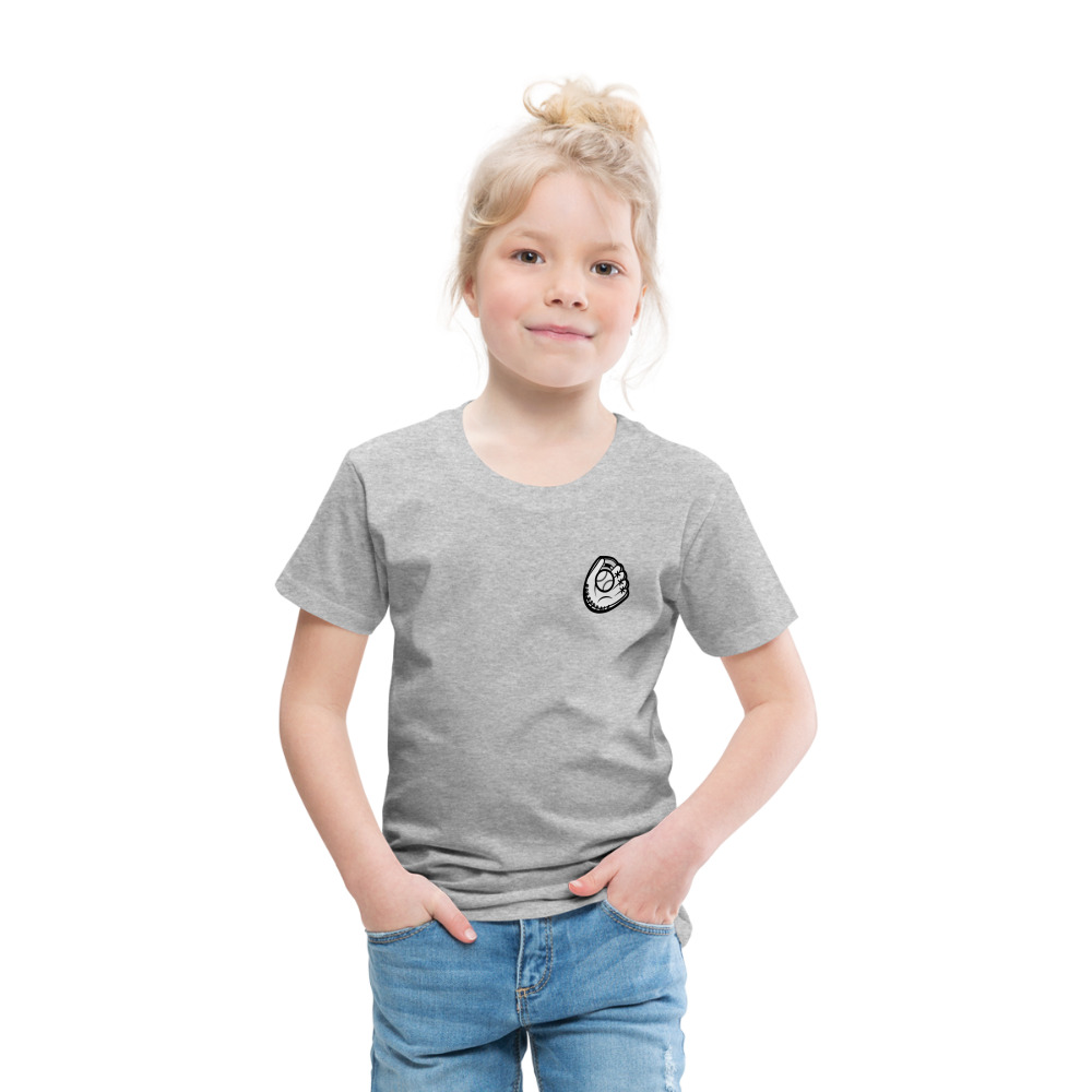 Toddler Premium T-Shirt Baseball & Gloves - heather gray