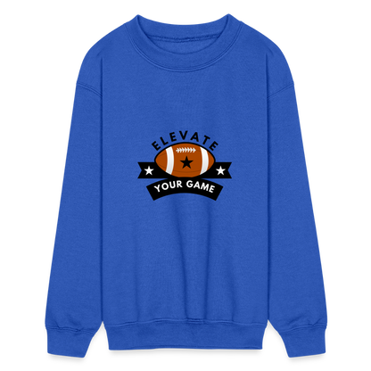 Children's Crewneck Sweatshirt Elevate Your Game Football - royal blue