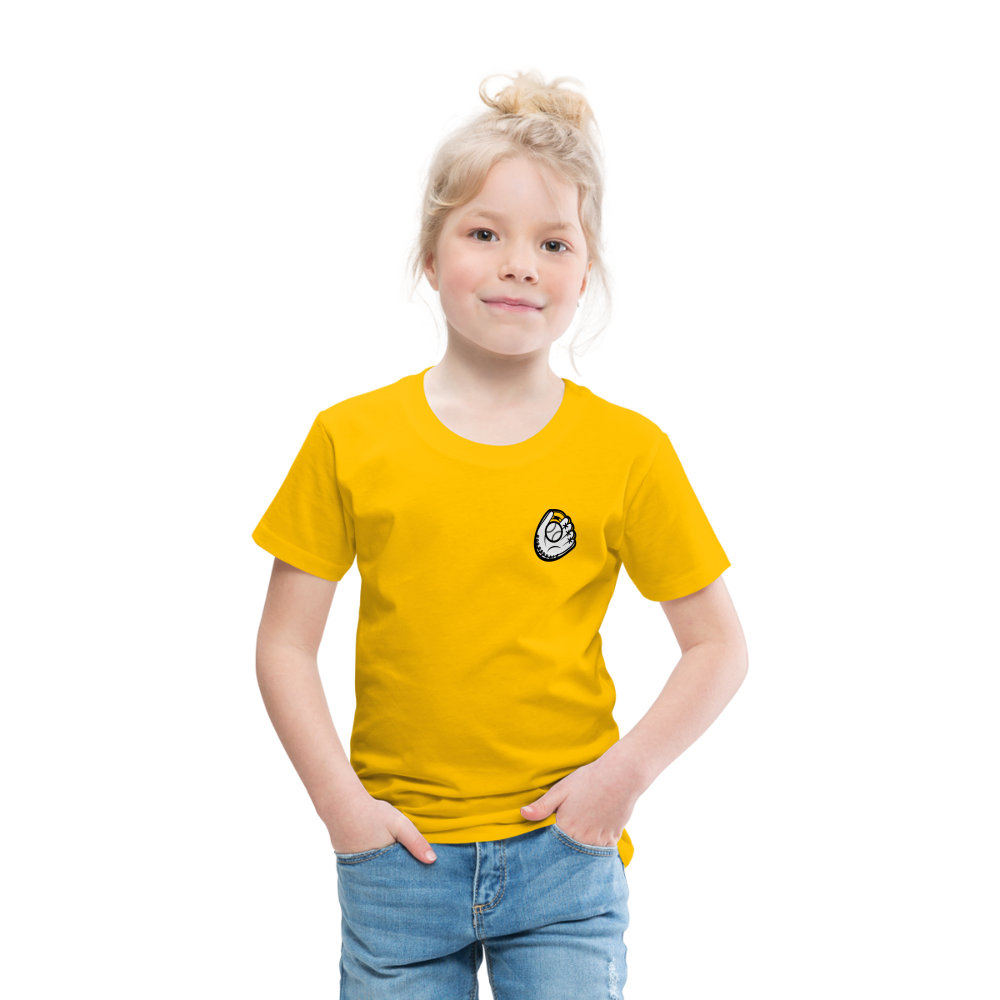 Toddler Premium T-Shirt Baseball & Gloves - sun yellow