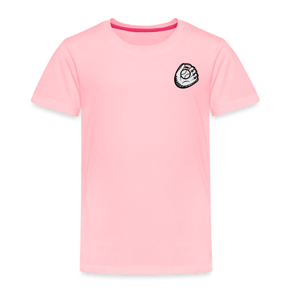 Toddler Premium T-Shirt Baseball & Gloves - pink