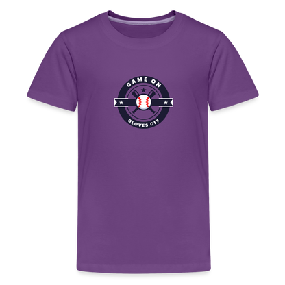 Children's Premium T-Shirt Baseball Game On, Gloves Off - purple