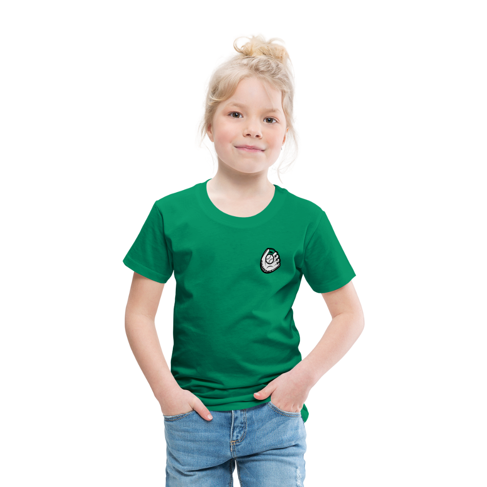 Toddler Premium T-Shirt Baseball & Gloves - kelly green