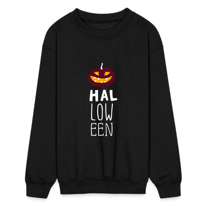 Kids Crewneck Sweatshirt Pumpkin Halloween - black