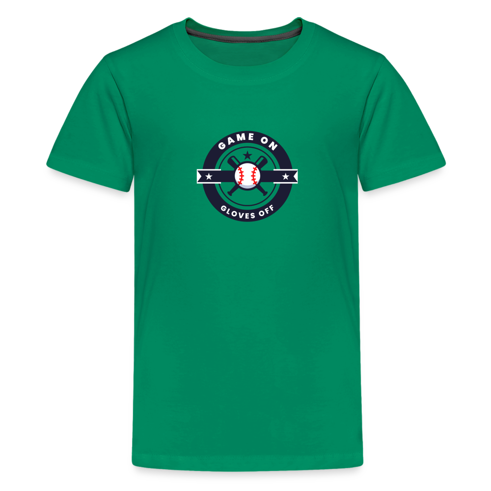 Children's Premium T-Shirt Baseball Game On, Gloves Off - kelly green